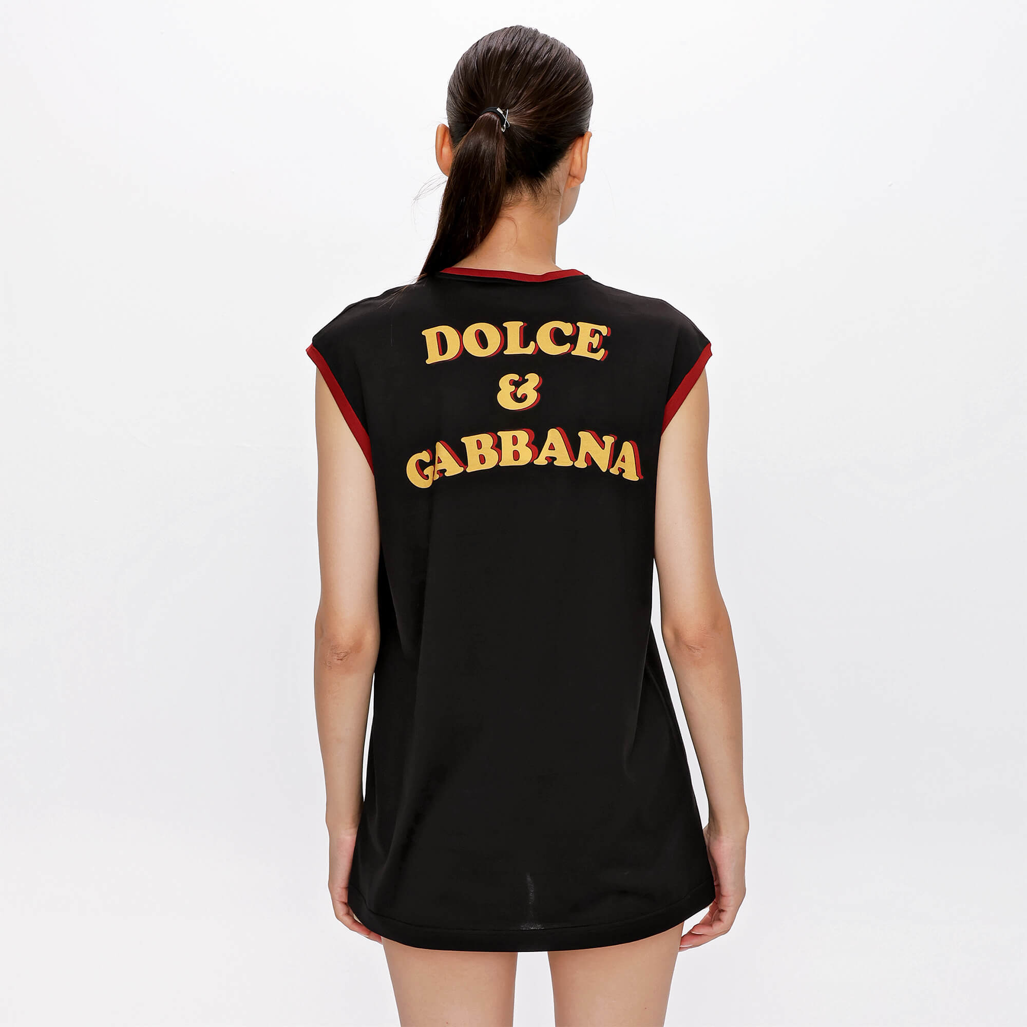 Dolce&Gabbana - Black Bring Print Sleeveless T Shirt